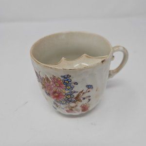 Antique Scalloped Porcelain Mustache Cup A Present Transferware Germany